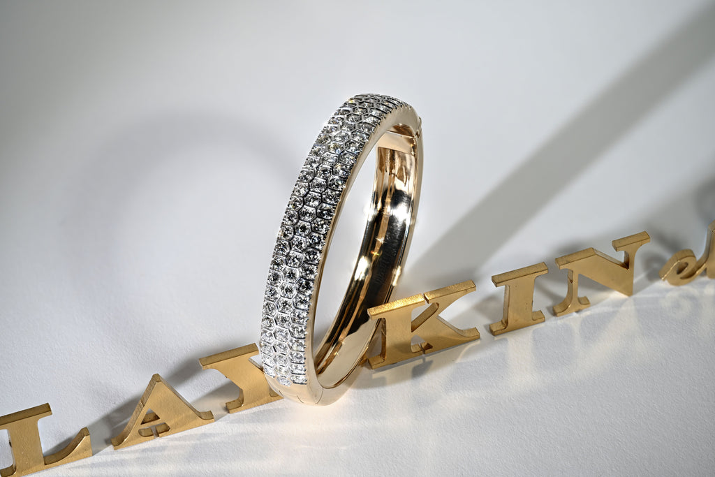 Triple Row Classic Laykin Diamond Bangle Bracelet