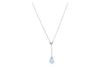 vintage Aquamarine Pendant with platinum and diamond