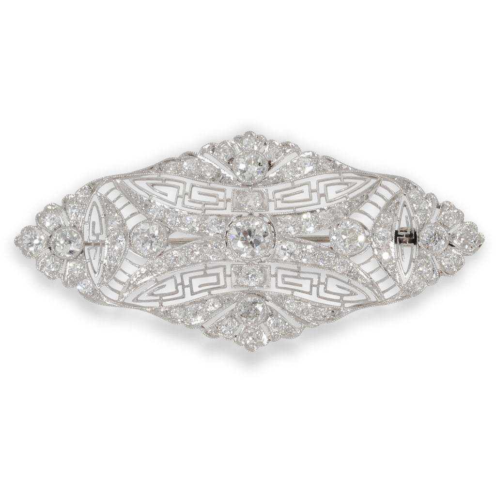 Laykin Diamond Company 1920's Fillegree Brooch